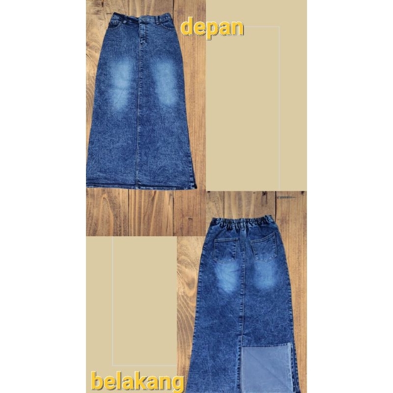 Rok Jeans Teana Rok Span Highwaist Rok Jeans Terbaru Bawahan Wanita Rok Jeans Span