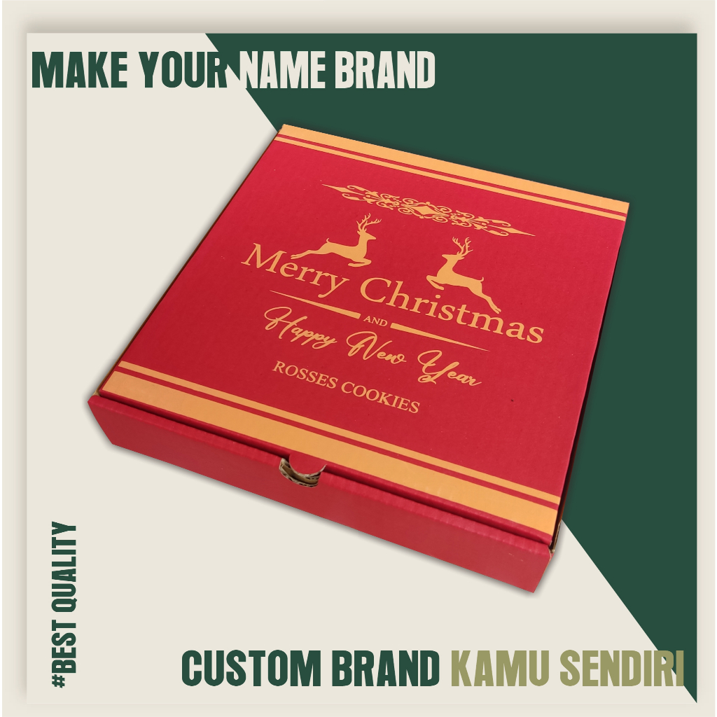 

Custom Sablon Box Hampers Size (M) + Sablon 1 Warna custom desain | custom sablon