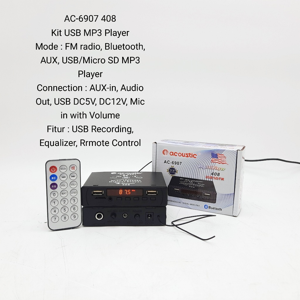 Player Mp3 Acoustic Bluetooth AC-6907 408