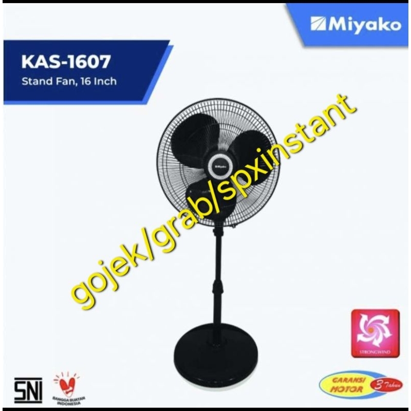 (gojek/spxinstant/grab) Kipas Angin Miyako KAS-1607 / Kipas Angin Miyako Standfan / Kipas Angin Miya