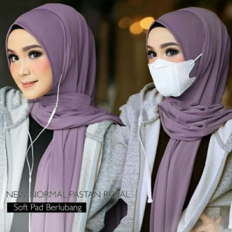 Jilbab Pashmina Instan New Normal / HIjab pashmina Masker / Pastan Royal
