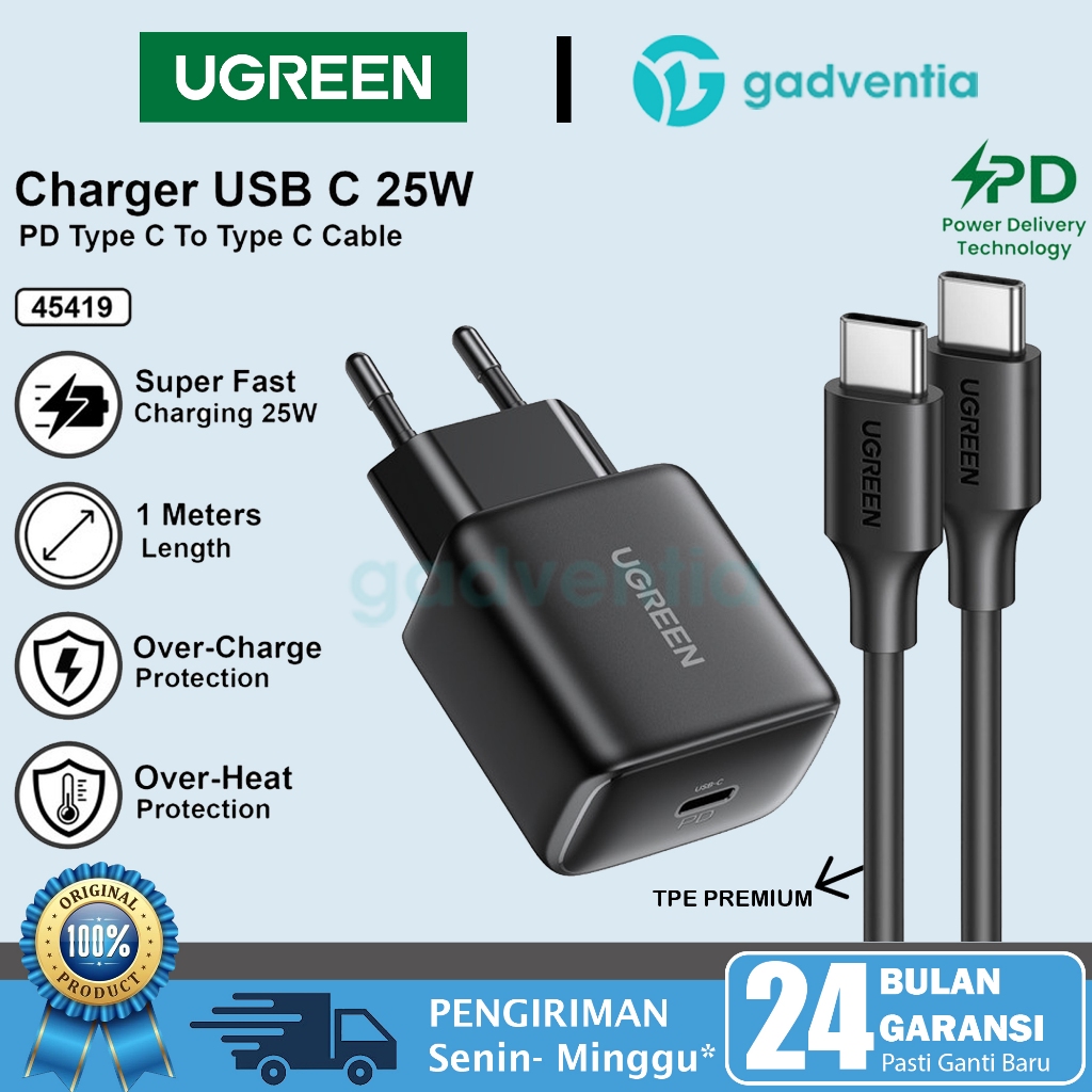 UGREEN Charger Set Samsung A54 S21 FE S22 S23 Galaxy Ultra Super Fast Charging 2.0 PD Type C to Type