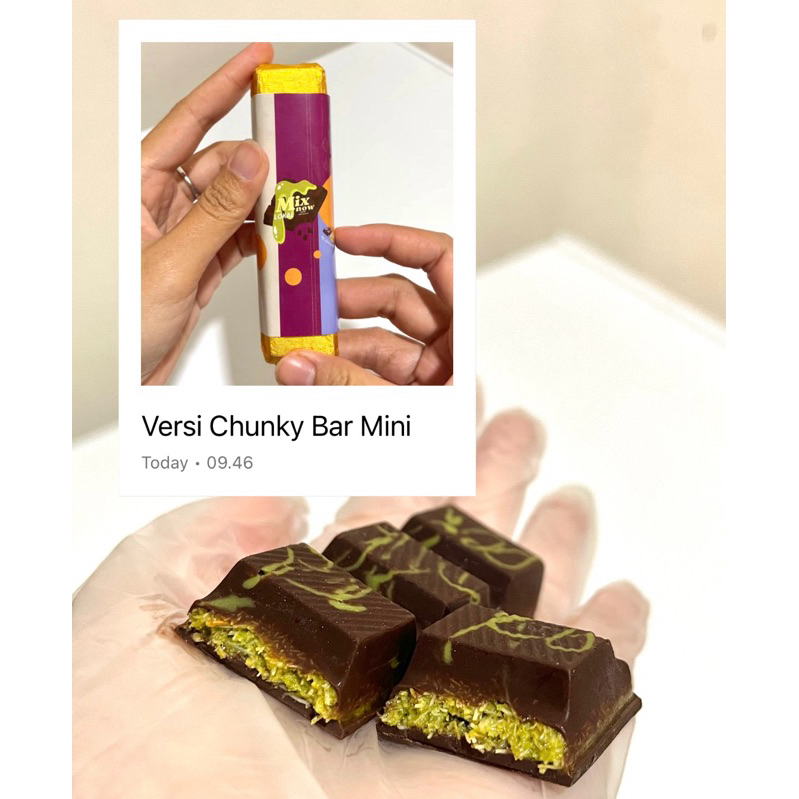 

COKLAT MIX CHOCOLATE BAR PISTACHIO KUNAFE LOKAL HOMEMADE VIRAL