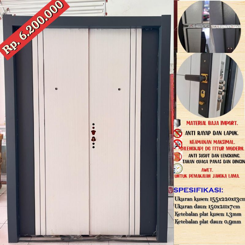 pintu 2 daun baja
