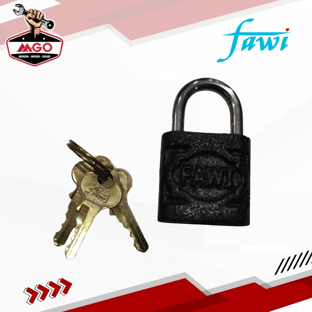 Gembok Hitam FAWI FG-006 25 mm