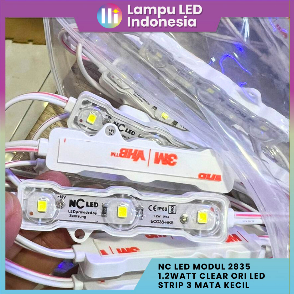 NC LED module Samsung 2835 1.2watt Clear Ori Led Strip 3 mata datar