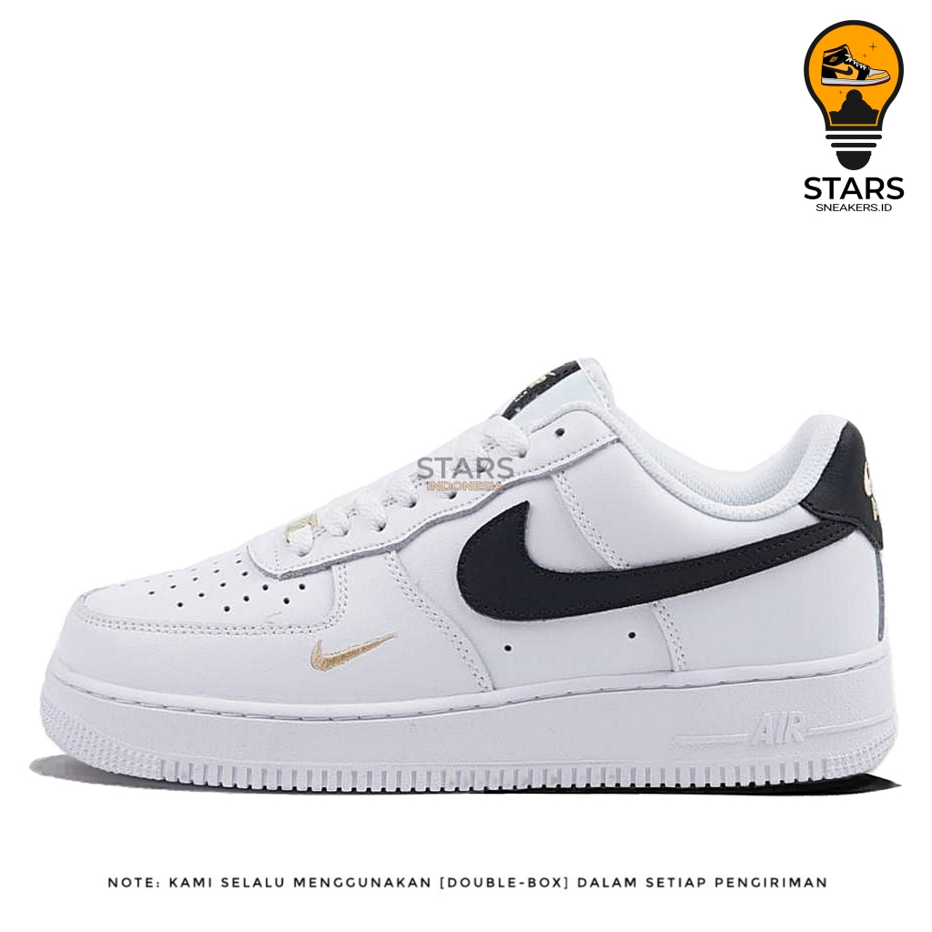 Nike Air Force 1 Essentials White Black Gold