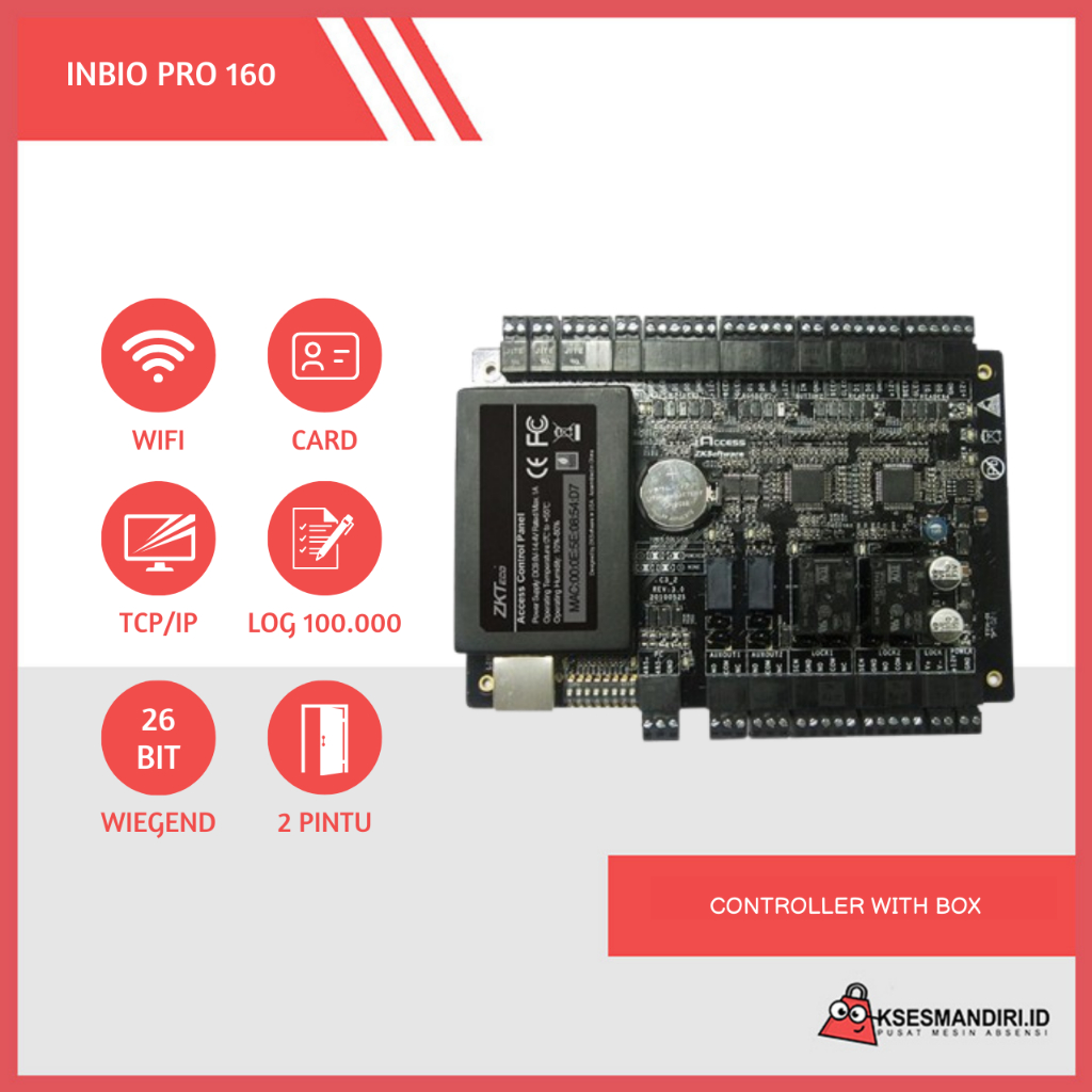 Controller Access Fingerprint Zkteco C3 200 With BOX