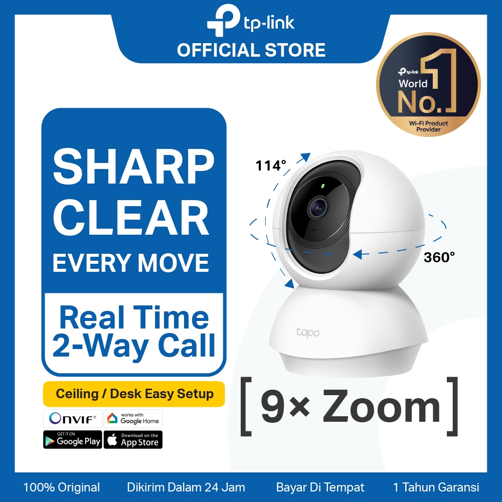 TP-Link | Tapo TC70 TC60 HD WiFi Camera 1080P Smart IP CCTV C200 Security Night Vision Kids Original