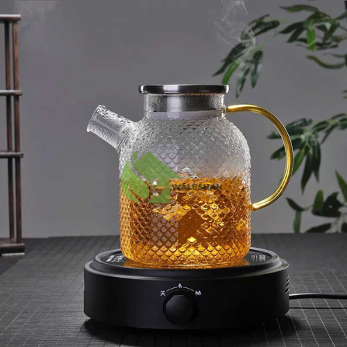 Teko Pitcher Kaca Teapot Tea Pot Chnese Style Teko Jumbo Besar Estetik Pemanas Masak Air Seduh Kopi 