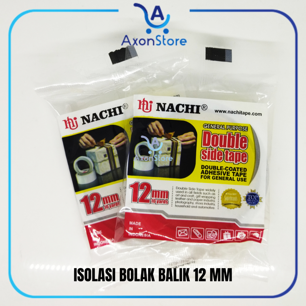 

NACHI Double Tape 12mm Isolasi Bolak Balik Selotip Solasi NACHI