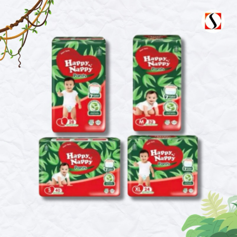 Happy Nappy Pants S40/M32/L28/XL24 | Pampers Bayi
