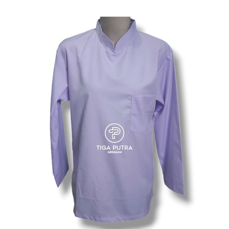 Baju Muslim Padang Kurung Putih Lengan Panjang Seragam Sekolah SD SMP SMU Bahan Kain Oxford