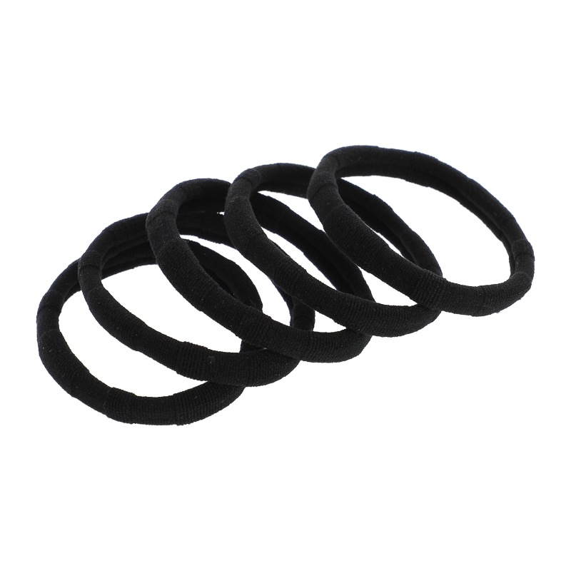 Miniso Rubber Band with Bamboo Joints 5pcs - Black/Karet Gelang Miniso Sambungan Bambu 5pcs - Hitam