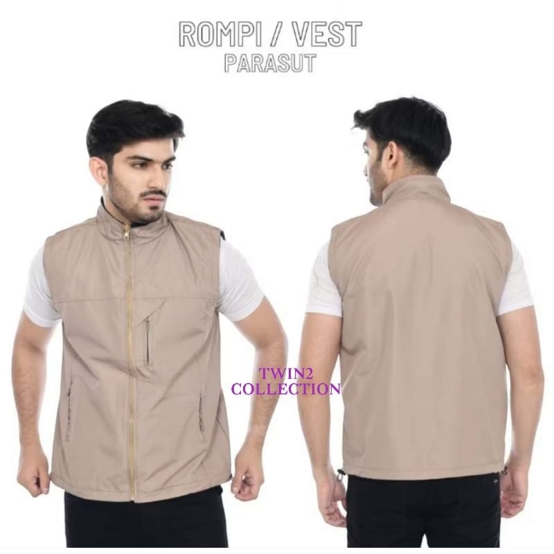 VEST ROMPI POLOS WATERPROOF OUTDOOR/INDOOR/VEST ROMPI LAPANGAN/ROMPI SERAGAMAN KOMUNITAS/VEST ROMPI 
