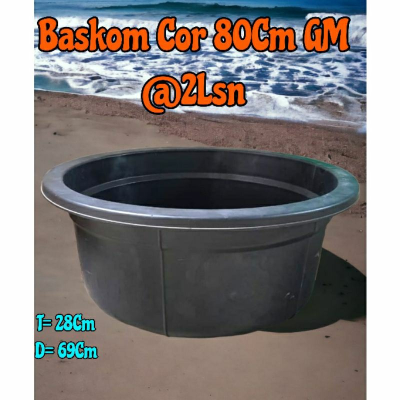 GM Baskom Cor 80Cm / Ember Hitam Besar Plastik
