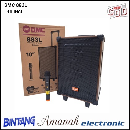 SPEAKER GMC 883L SPEAKER PORTABLE BLUETOOTH UKURAN 10 INCH