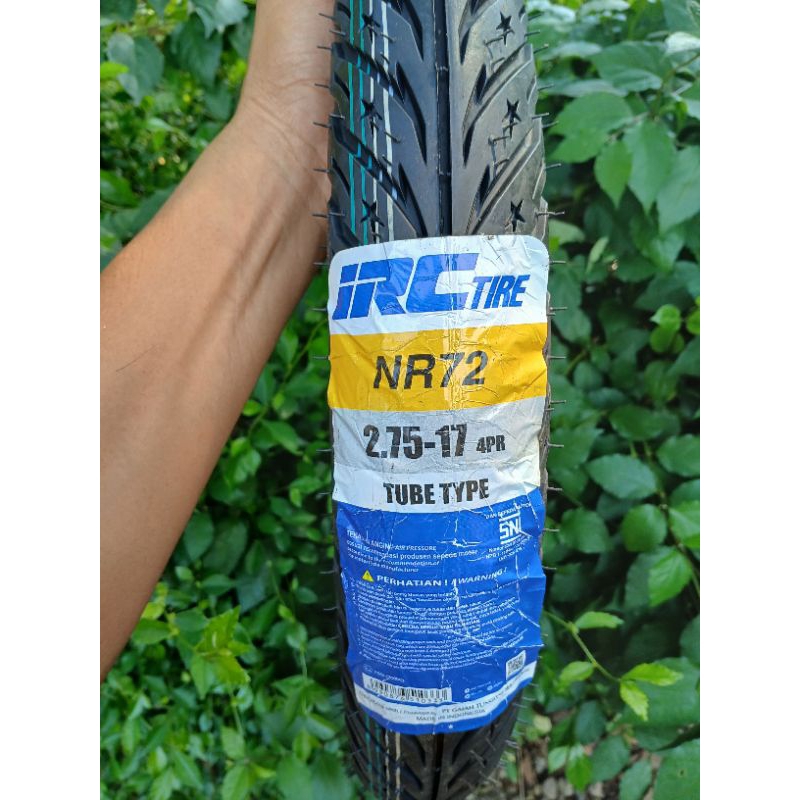BAN LUAR MOTOR IRC 250-17 NR72 & IRC 275-17 NR72 & IRC 275-17 NR60 TUBETYPE (BUKAN TUBELES)