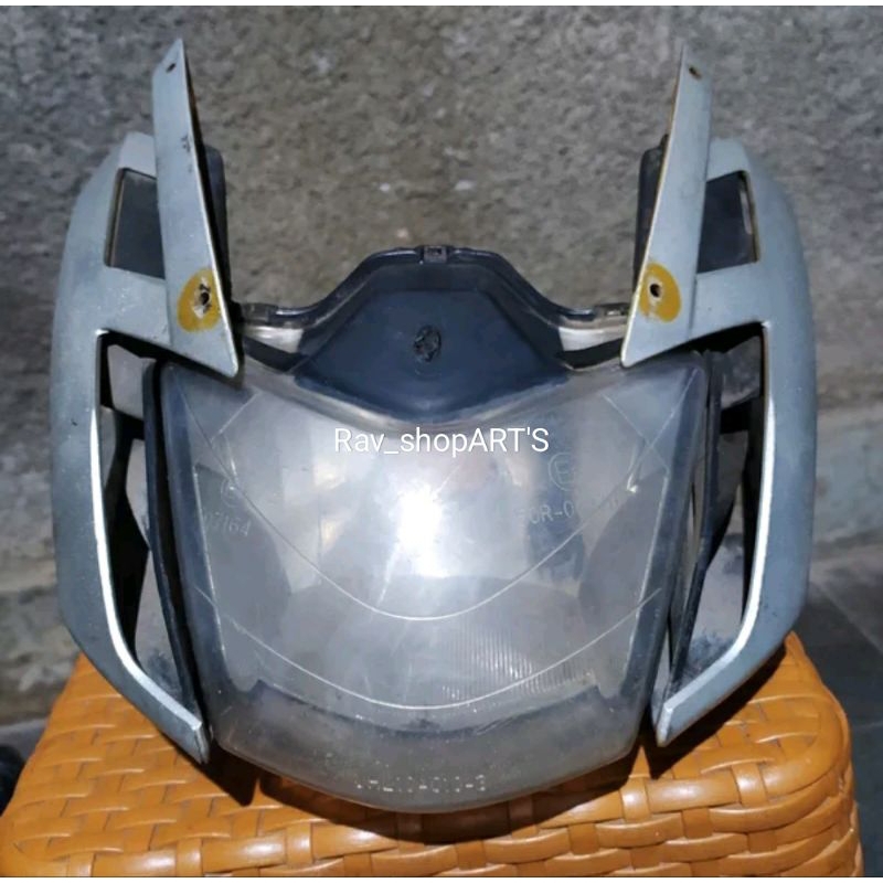 Headlamp Minerva MX 250 : Megelli 250 Supermoto ; mx250 head lamp lampu depan Shroud