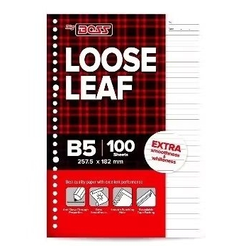 

Loose leaf bigboss B5 100 sheets -isi binder-
