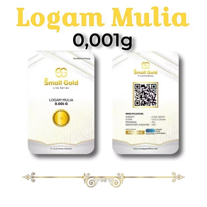 Emas Murni Logam Mulia 0,001gram