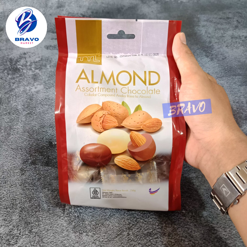 

Coklat TYL 250gr Cokelat Almond Chocolate / ALMOND ASSORTMENT CHOCOLATE