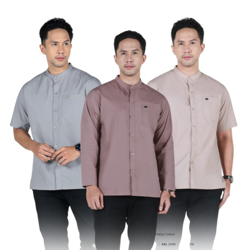 READY SARIMBIT NIBRAS 2025 FREYA BLACK LAVENDER KOKO PRIA KEMEJA AYAH FASHION MUSLIM PAKAIAN MUSLIM 