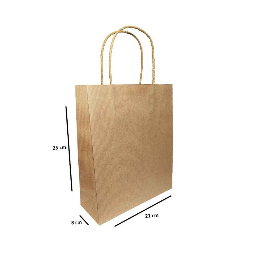 

3 Pcs Paper Bag Laminating 125gram Motif Cokelat Polos