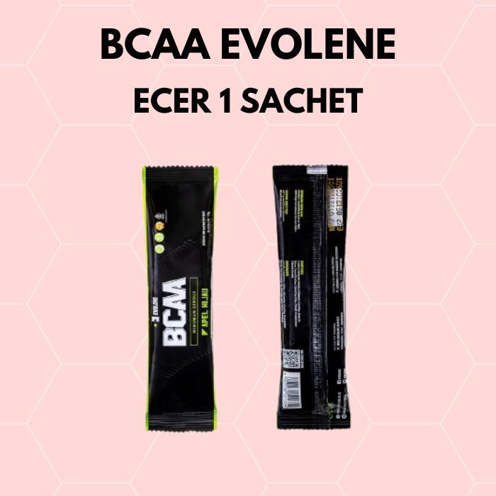 BCAA ECER PER 1 SACHET EVOLENE BCAA BRANCH CHAIN AMINO ACID SACHET HALAL BPOM ORIGINAL EVOLENE