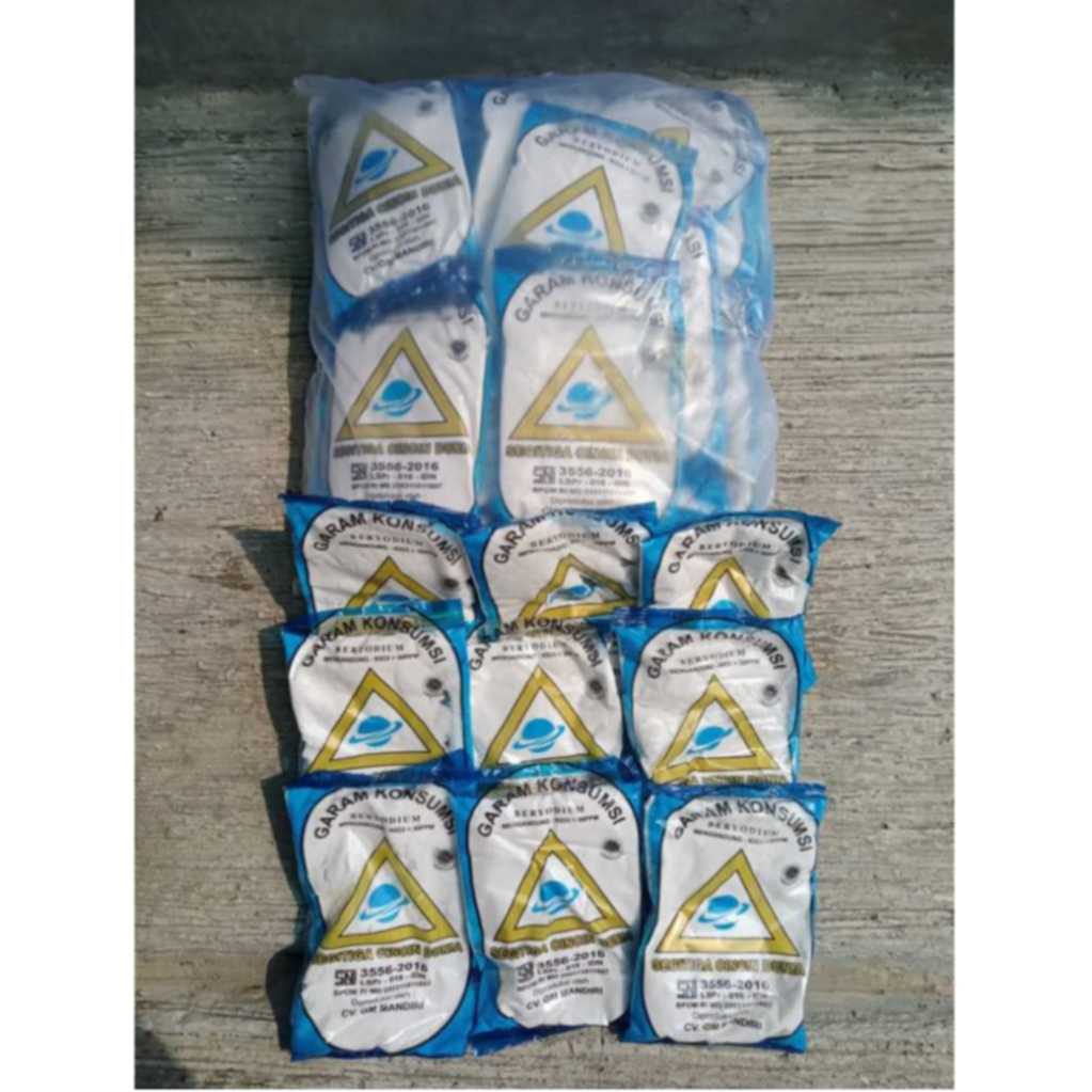 

1 Ball Isi 40 pcs Garam Halus Bumbu Masak Beryodium Cap Segitiga 100 gr