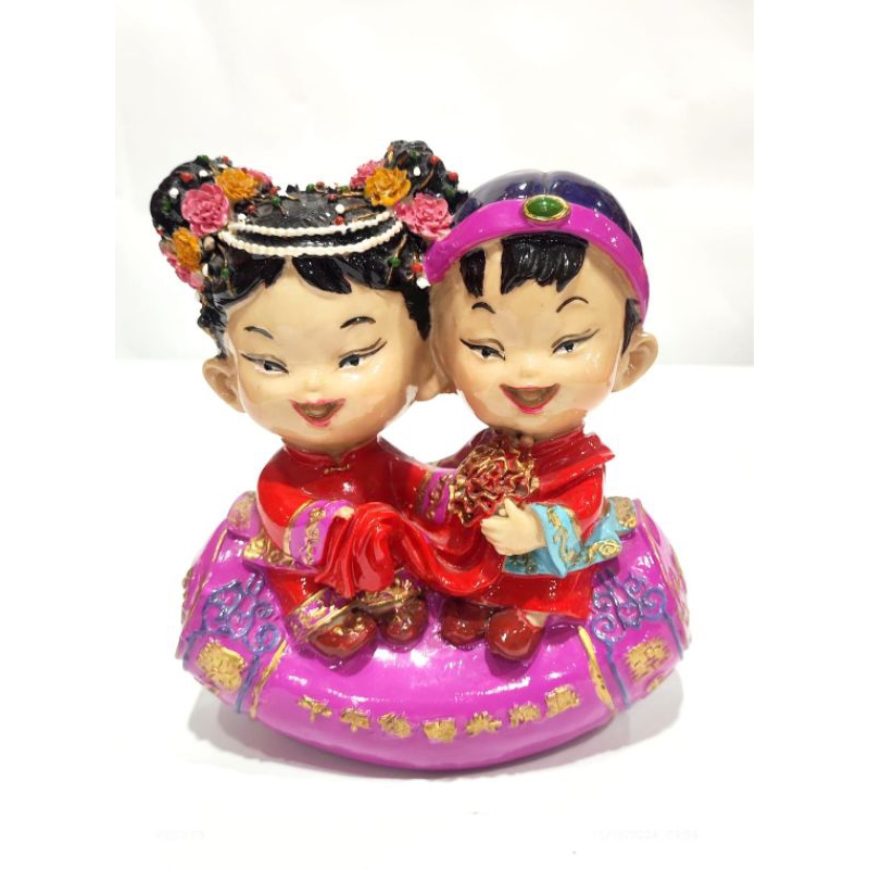 dekorasi panjangan patung couple pengantin keramik wedding cina