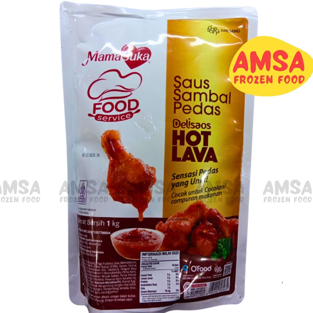 Mama Suka Delisaos Hot Lava 1 Kg / Mamasuka saus saos hot lava pedas 1 kg