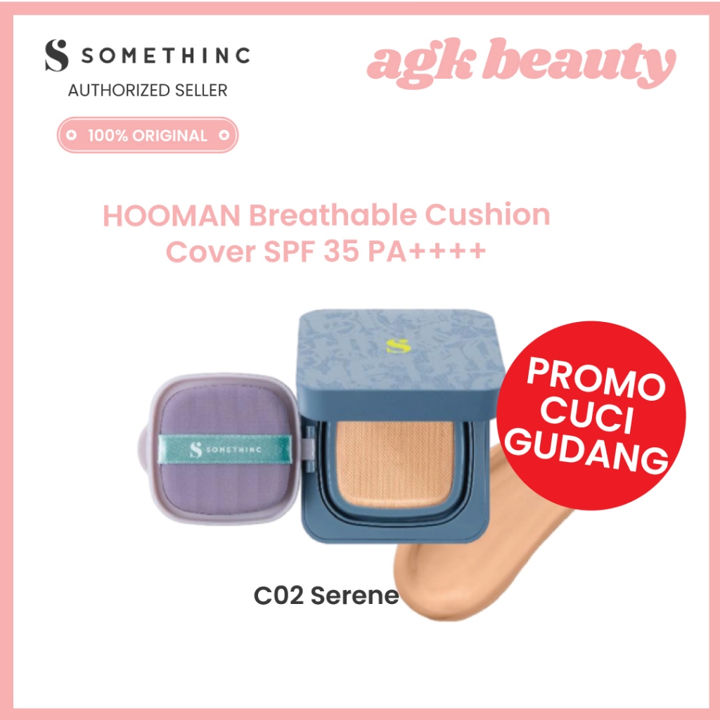 [PROMO CUCI GUDANG] Hooman Breathable UV Cushion Cover SPF35 PA++++ SHADE C02 SERENE  - Cushion Vira
