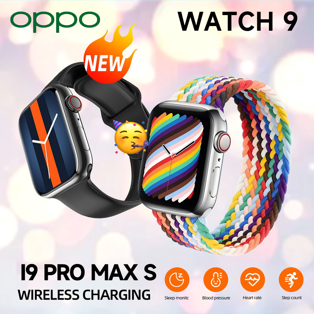 2024 ORI OPPO Smartwatch i9 PRO MAX S 1.99Inci Layar Sentuh 45mm Layar Penuh Jam Tangan Pintar Tahan