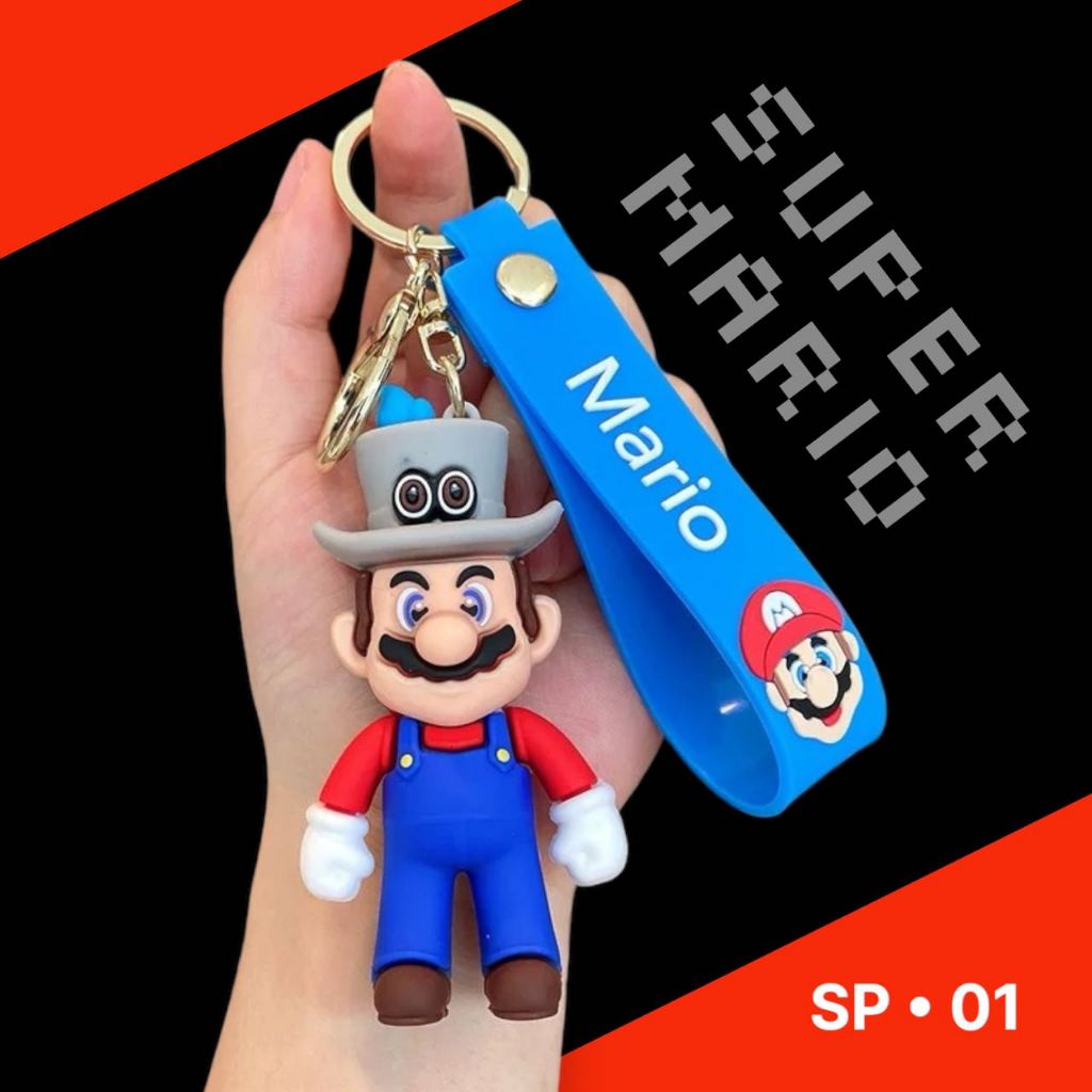Keychain SUPER MARIO Gantugan Kunci Mario New