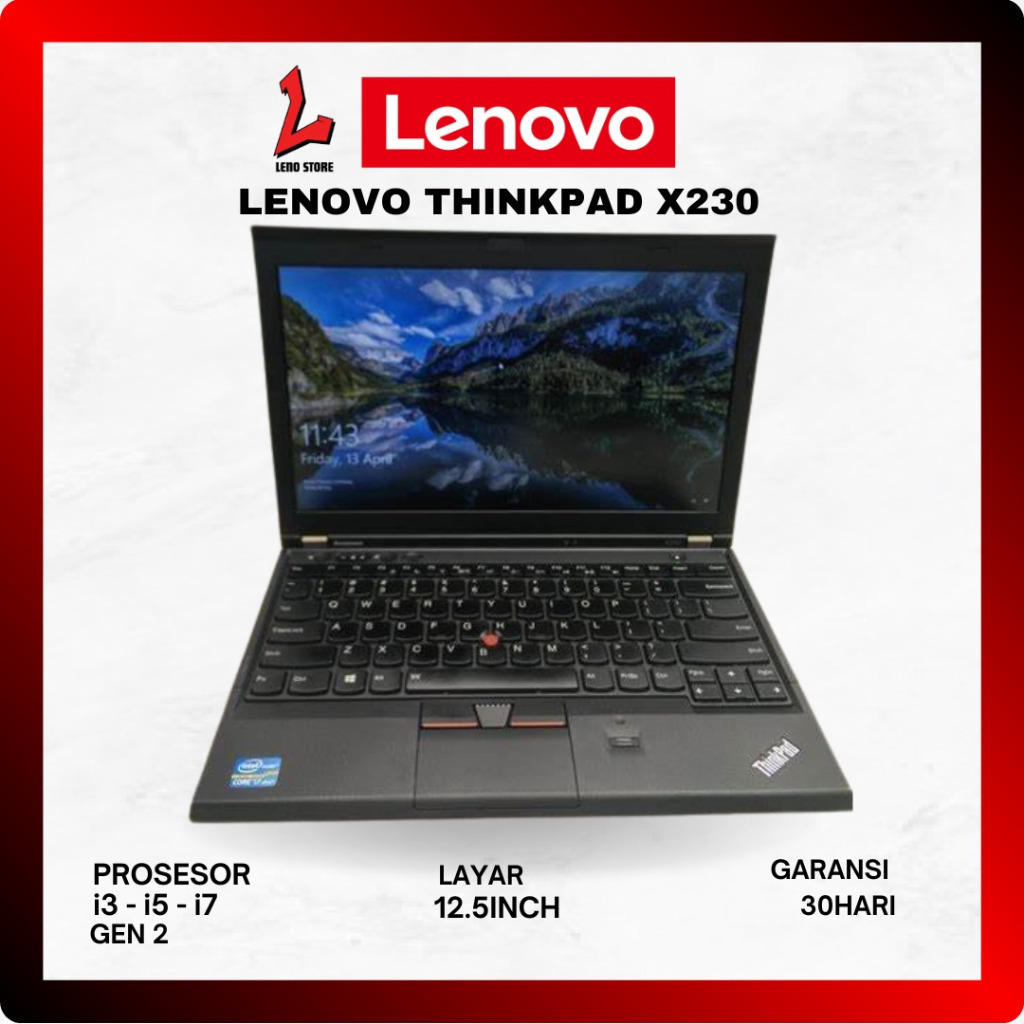 Laptop Lenovo ThinkPad X230 X240 Second / Seken | Core i3 Gen 3 RAM 8GB SSD 128GB | Laptop Sekolah /