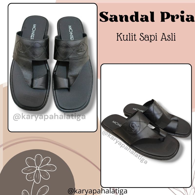 Sandal Pria Kulit Sapi Asli *Galeri Karya Pahala Magetan*