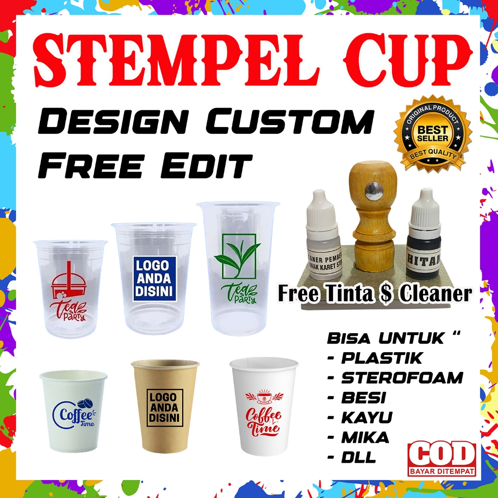 

SIS Stempel Plastik / Stempel Cup / Tinta Permanen Wateroof Free Tinta