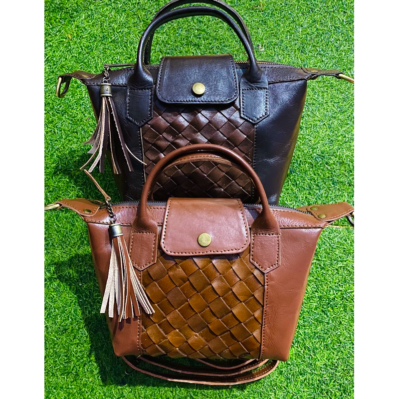 tas anyam kulit asli