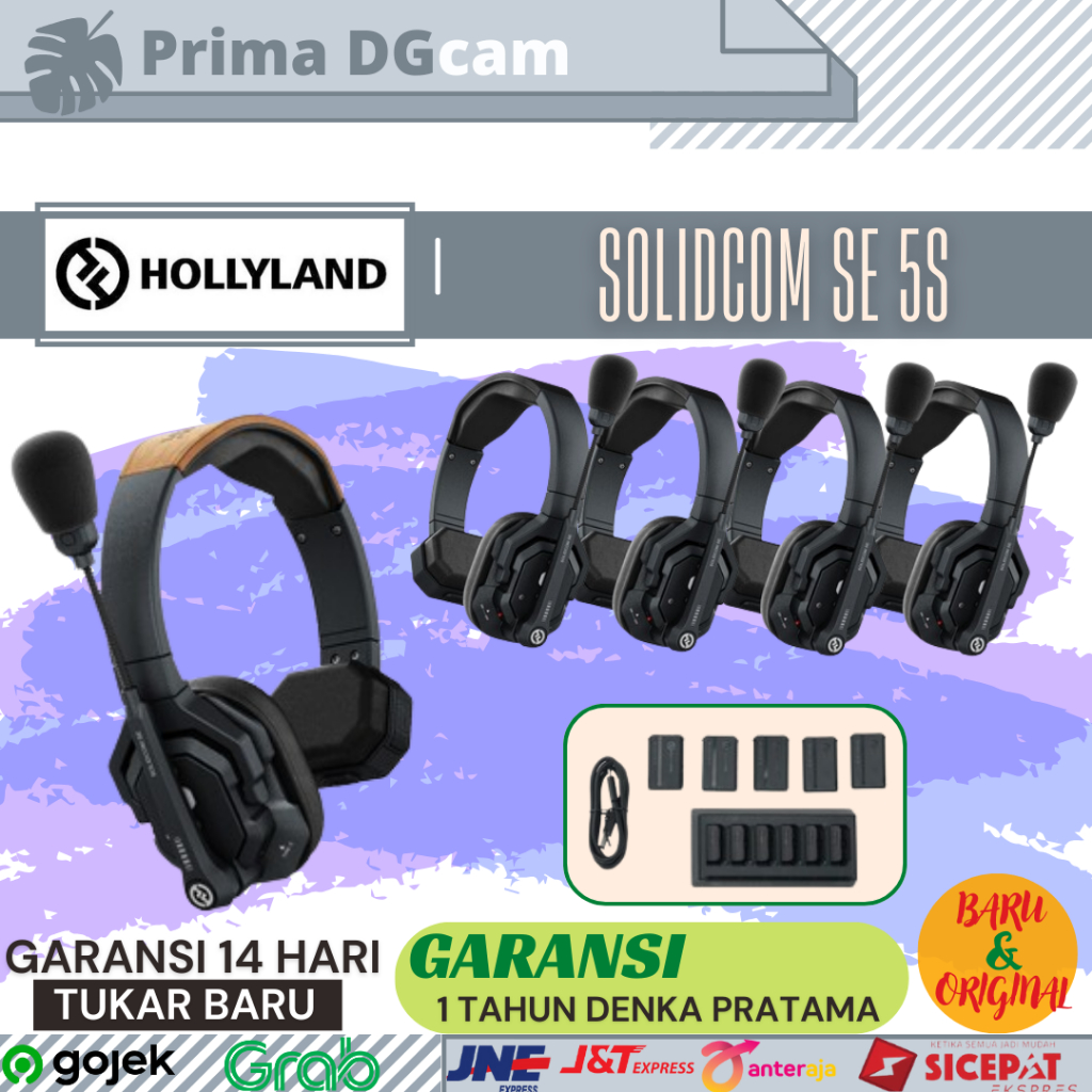 Hollyland Solidcom SE 5S Global 5-Person Full-Duplex Headset Intercom System