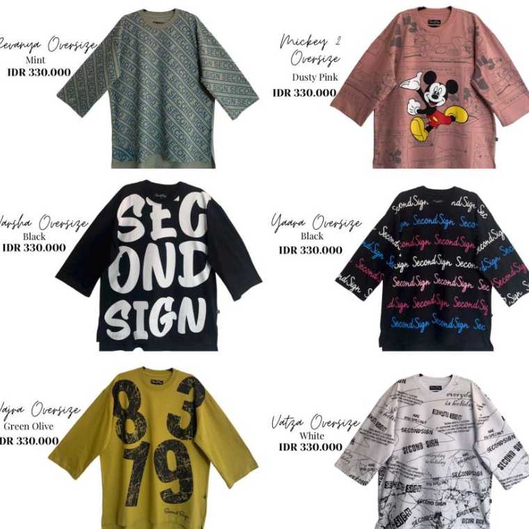 KODE L2O TERBARU  OVERSIZE SERIES BY SECOND SIGN