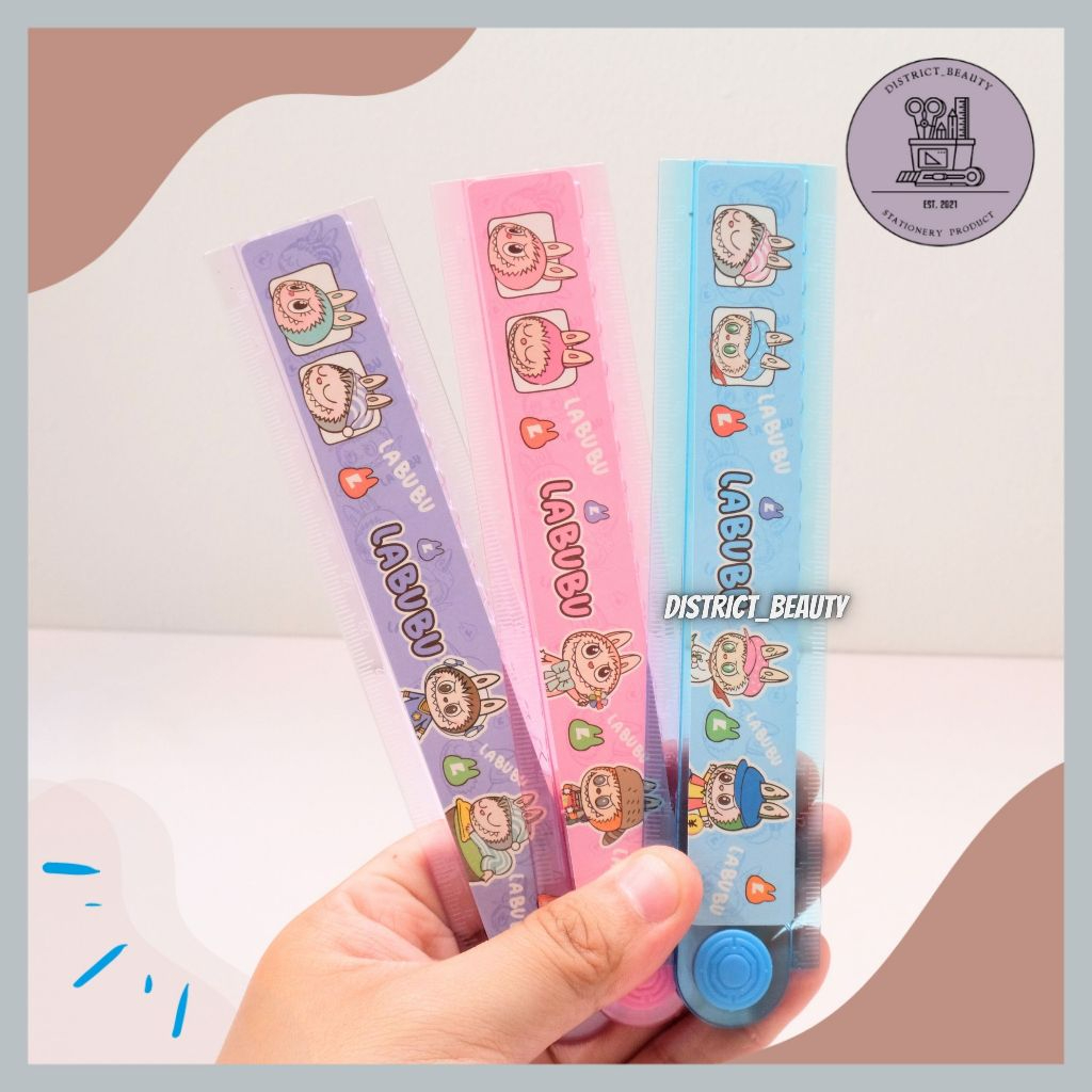 

PENGGARIS LIPAT LABUBU PANJANG 30CM GARISAN RULER LABUBU SERIES LUCU TERMURAH