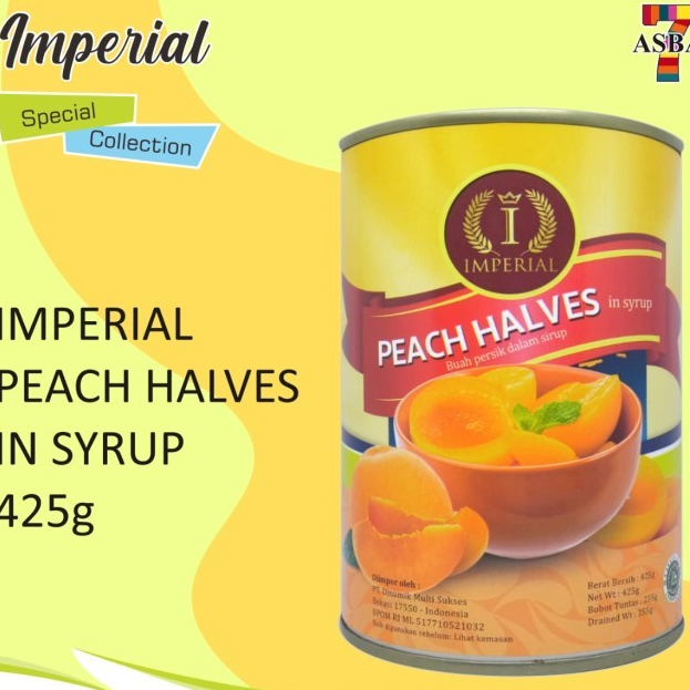 

IMPERIAL PEACH HALVES IN SYRUP 425GR