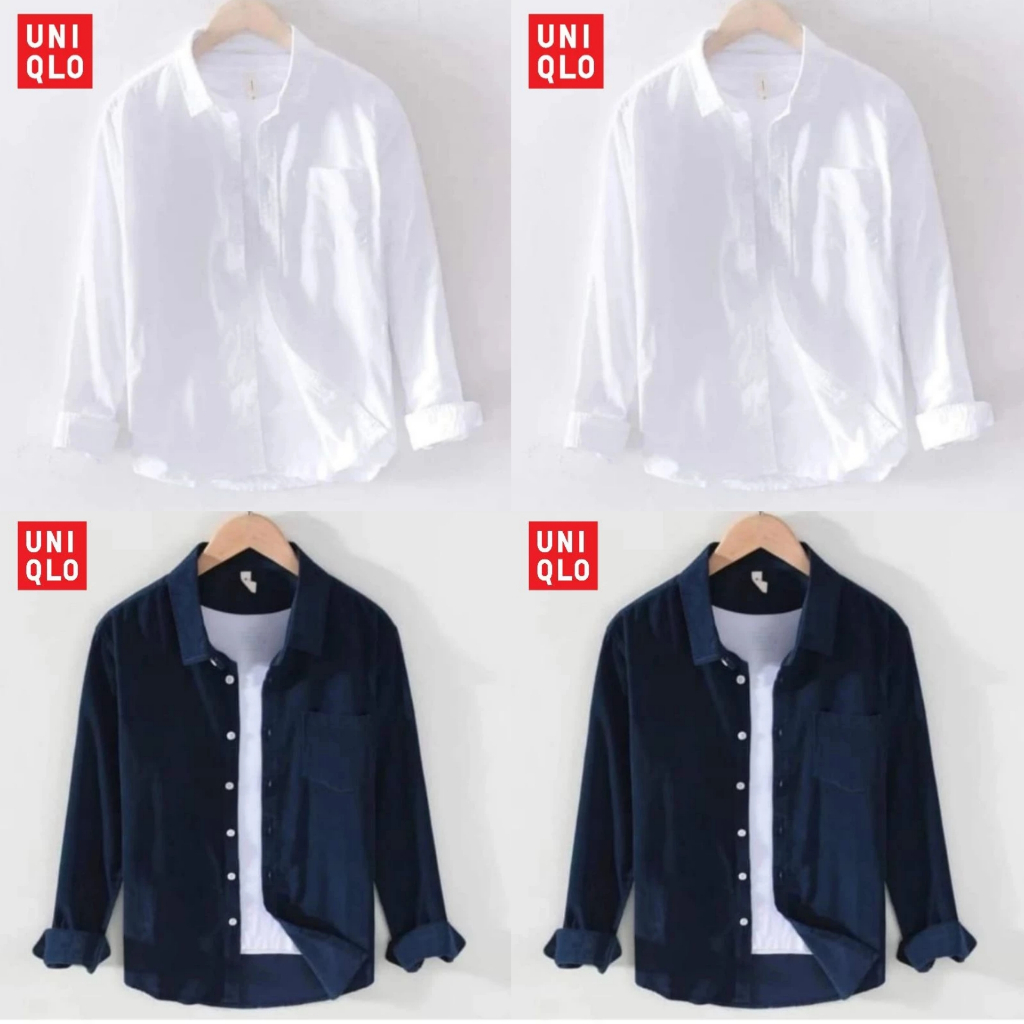 ATASAN KEMEJA UNIQLO KEMEJA LENGAN PANJANG UNIQLO KEMEJA POLOS UNIQLO