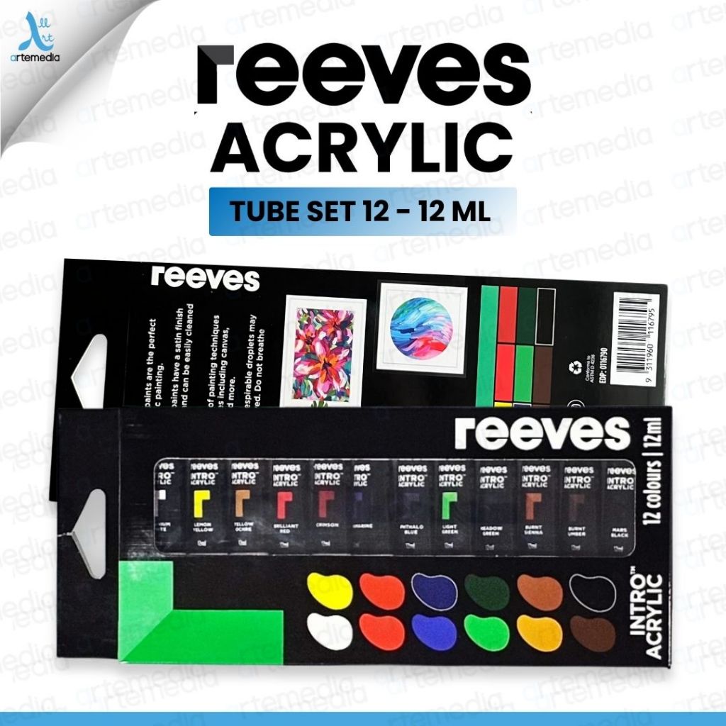 

Reeves Intro Acrylic Paint Color Tube Set Cat Akrilik