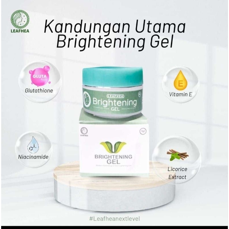 brightening gel leafhea/cream malam BPOMdanhalal100%ori