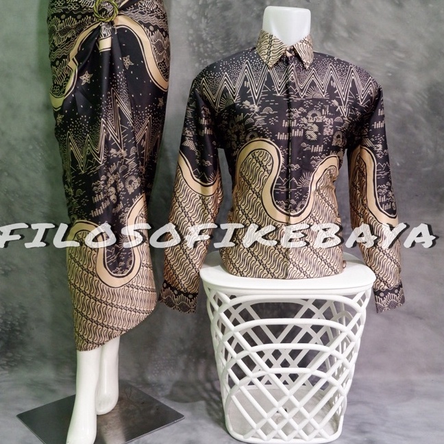 KP8  ROK LILIT BATIK COUPLE LENGAN PANJANG BUAT LAMARAN SERAGAMAN by FILOSOFI KEBAYA