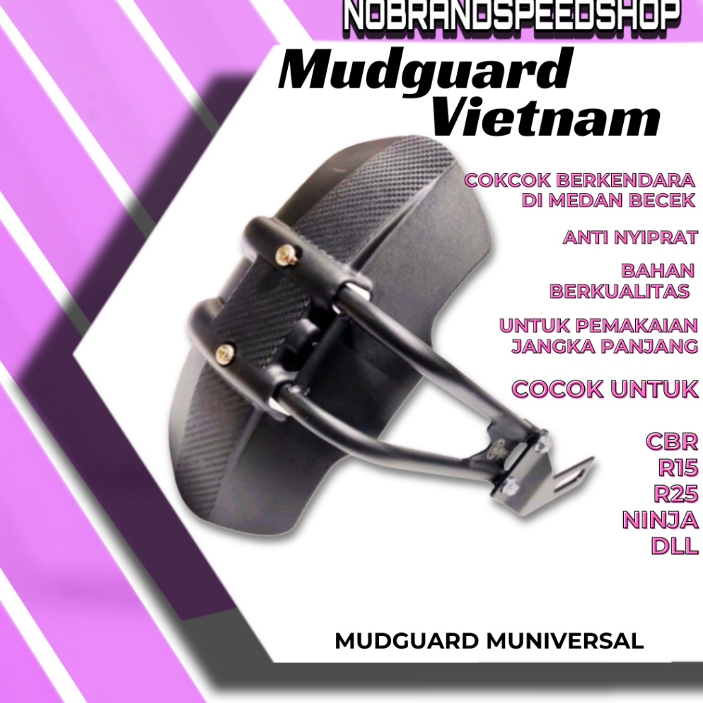 Best Seller MudguardMud Guard Penahan Lumpur SHARK POWER Buat R15 v2V3XabreCbrNinja 25 FiVixionGsxMt