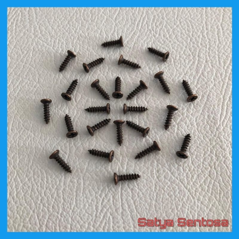 Sekrup / Skrup Kecil Cokelat 4.5x10 mm (100 pcs)