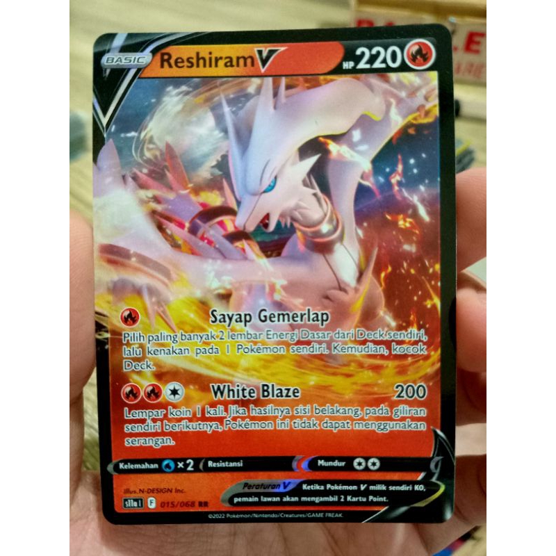KARTU POKEMON RESHIRAM V INDONESIA HOLO